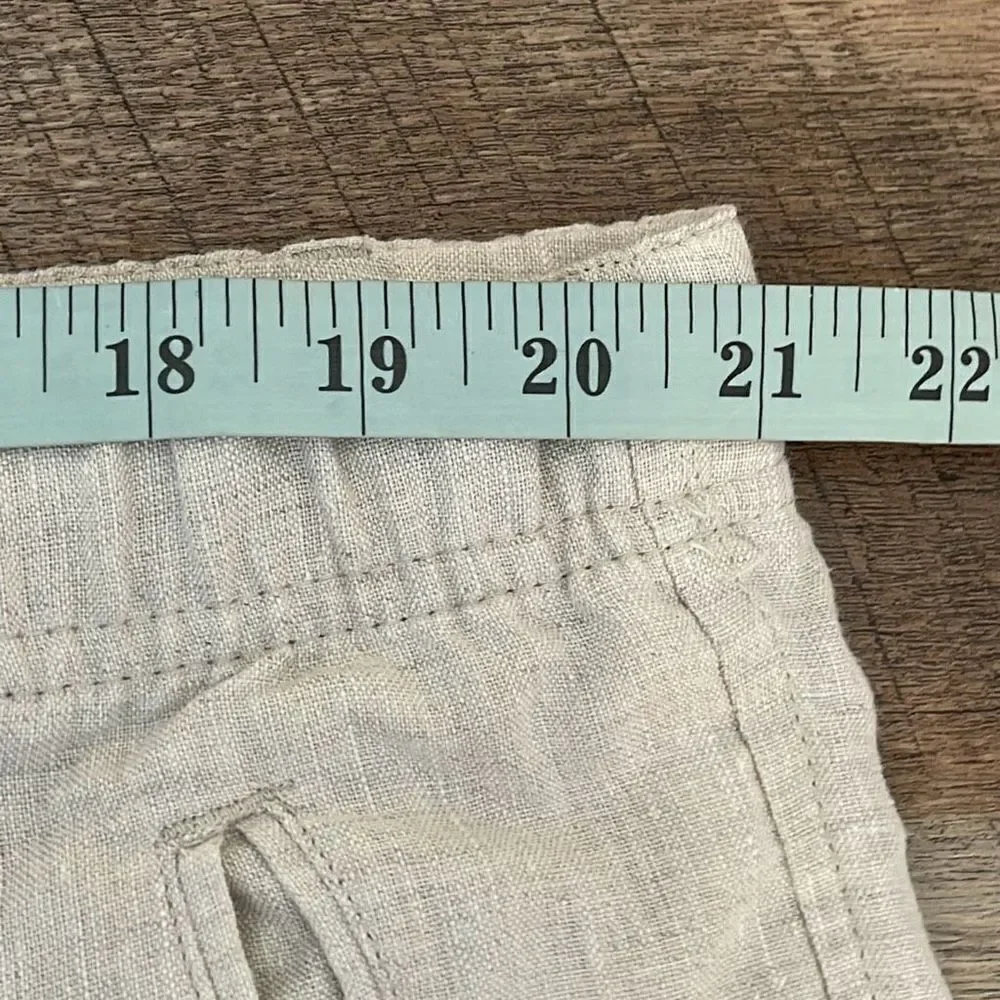 Tasso Elba Mens Linen Drawstring Casual Trouser Pants Tan Size XXL‎